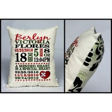 Mended Heart - Birth Announcement Pillow